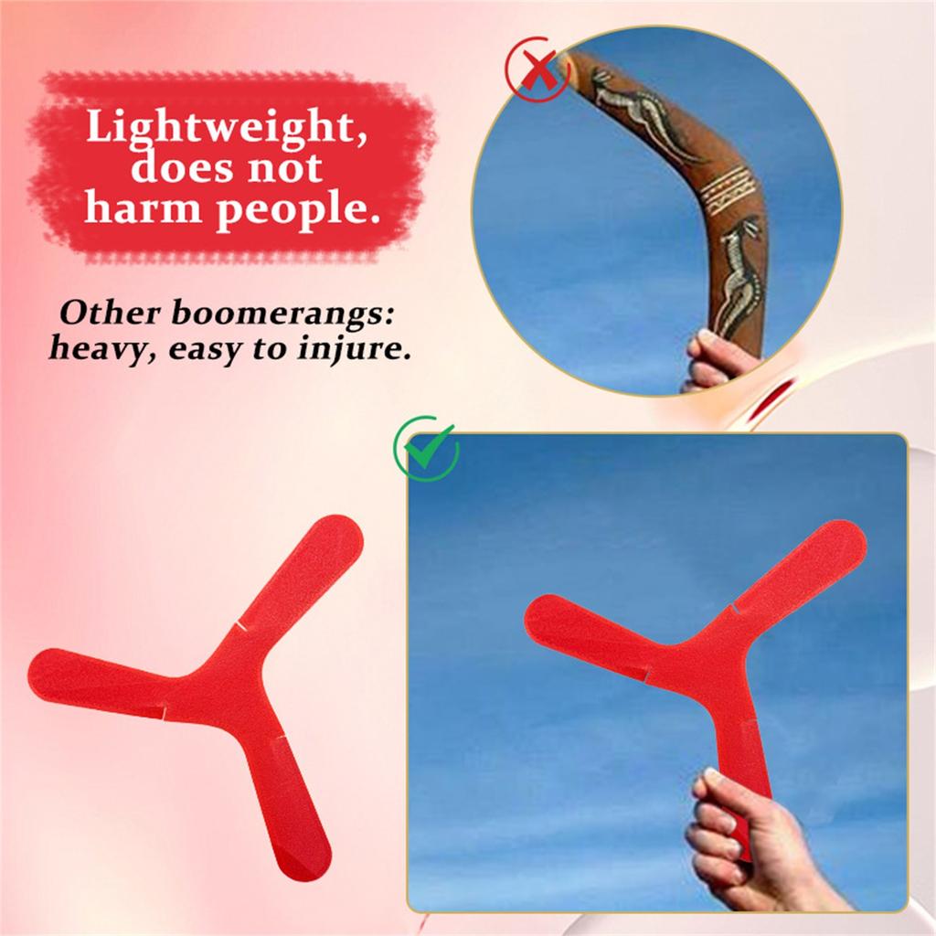 Indoor Boomerang Children's Hand Throwing Three-leaf Boomerang Outdoor Parent-child Interactive Toy