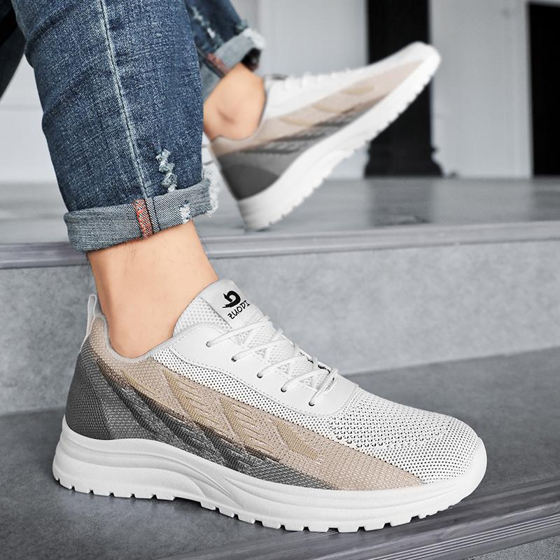 Кроссовки для мужчин 2025 Осень Новый стиль Толстая подошва Простые Теннисные Мягкая подошва Удобные Повседневные Дышащие Беговые кроссовки Большой размер