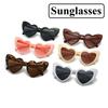 Women'S New Popular Heart-Shaped Sunglasses Retro Oversized Fashion Sunglasses Uv400 Outdoor Travel Beach Essential Glasses