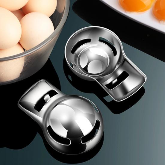 Stainless Steel Egg Yolk Separator Professional Grade Baking Tool with Hanging Hook Precision Filter Kitchen Gadget