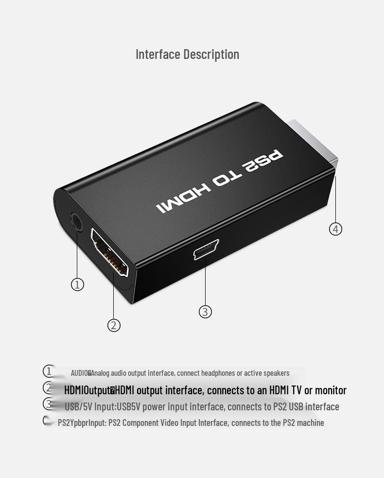 Видеоадаптер PS2 на HDMI для игровой консоли