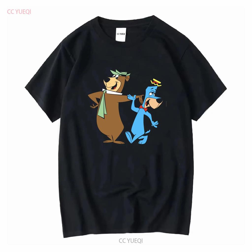 Yogi Bear And Huckleberry Hound T Shirt Unisexs Black Size S 5XL YI484 vintage Washed Breathable designer clothes streetwear