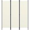 VidaXL 3-Panel Room Divider Cream White 150x180 Cm