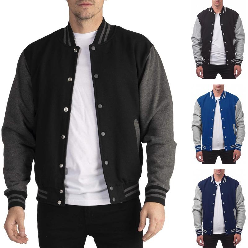Winter Men's Hoodie with Fleece Cardigan Jacket Button Up Baseball Jacket Casual Men's Jacket Jackets & Coats (men’s)