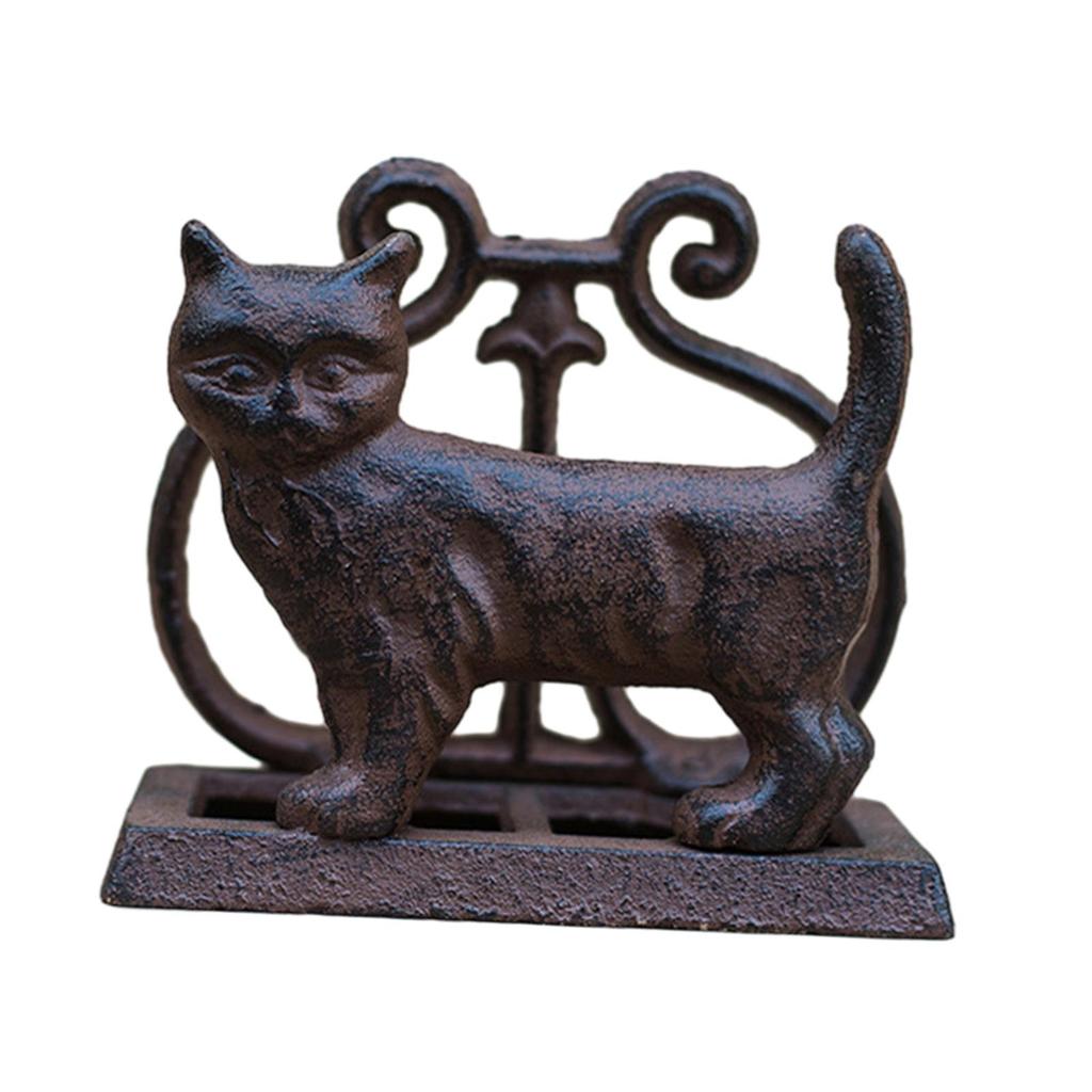 European Style Napkin Holder Iron Creative Napkin Storage Organizer for Dinning Accessories Rustic Wedding Bar Living Room