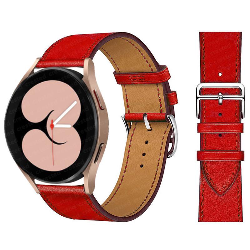 Кожаный ремешок 20 мм 22 мм для Samsung Galaxy Watch 7/6/5/pro/4/Classic 44 мм 40 мм Браслет Ремень Huawei GT-6-5-4-3-2-Pro 46 мм Ремешок