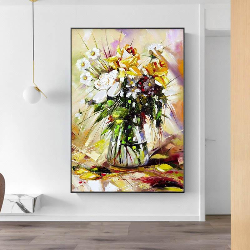 Abstract Watercolor Flowers Canvas Paintings Nordic Posters and Prints Wall Art Pictures for Living Room Home Decor No Frame