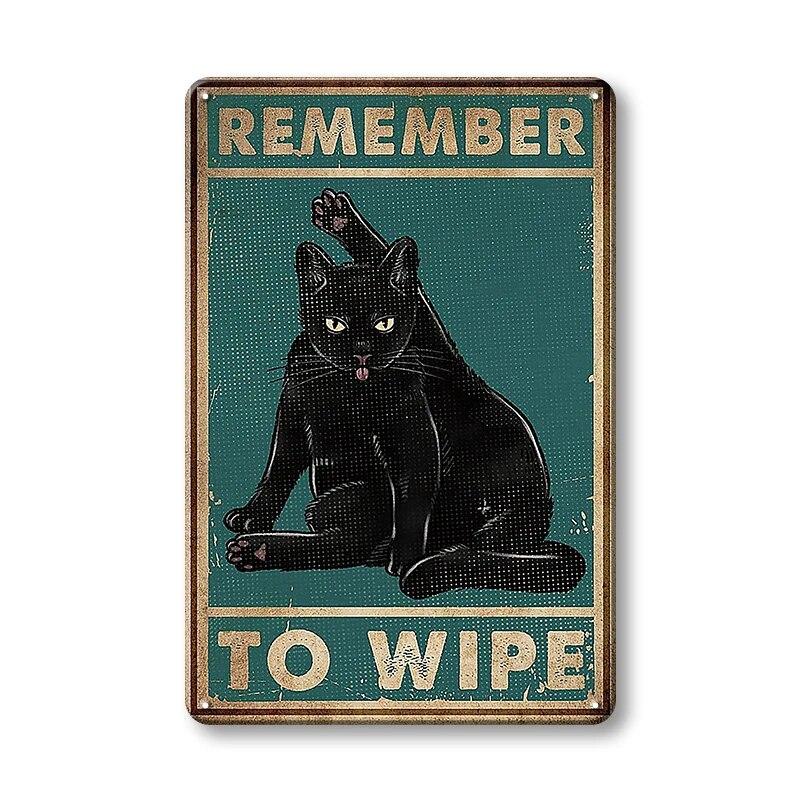 Винтажные металлические плакаты с черным котом, жестяная вывеска, мой Господь, настенные панно, забавные украшения, настенная живопись, модный стиль, домашний железный декор