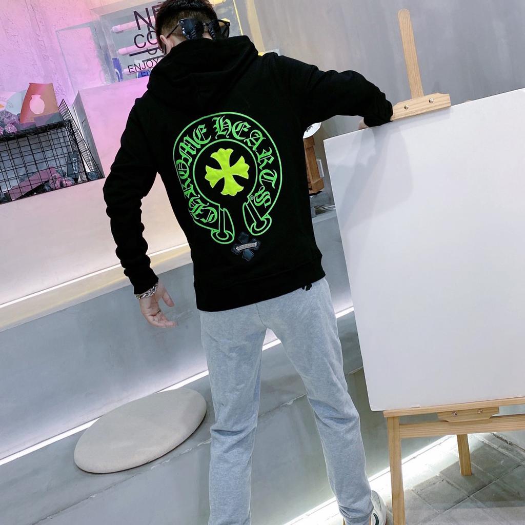 8078 CHROME HEARTS 2025 New Spring and Autumn Plus-size Thin Style Classic Style Logo Hooded Sweatshirt for Couples
