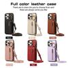 IPhone 16 Crossbody Zipper Wallet Ring Stand Phone Case for IPhone 16 15 Pro Max 14 Plus Leather with Card Holder Cover
