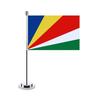 Drapeau De Bureau - Seychelles - 14 X 21 Cm - Polyester - Impression Recto/verso - Acier Inoxydable