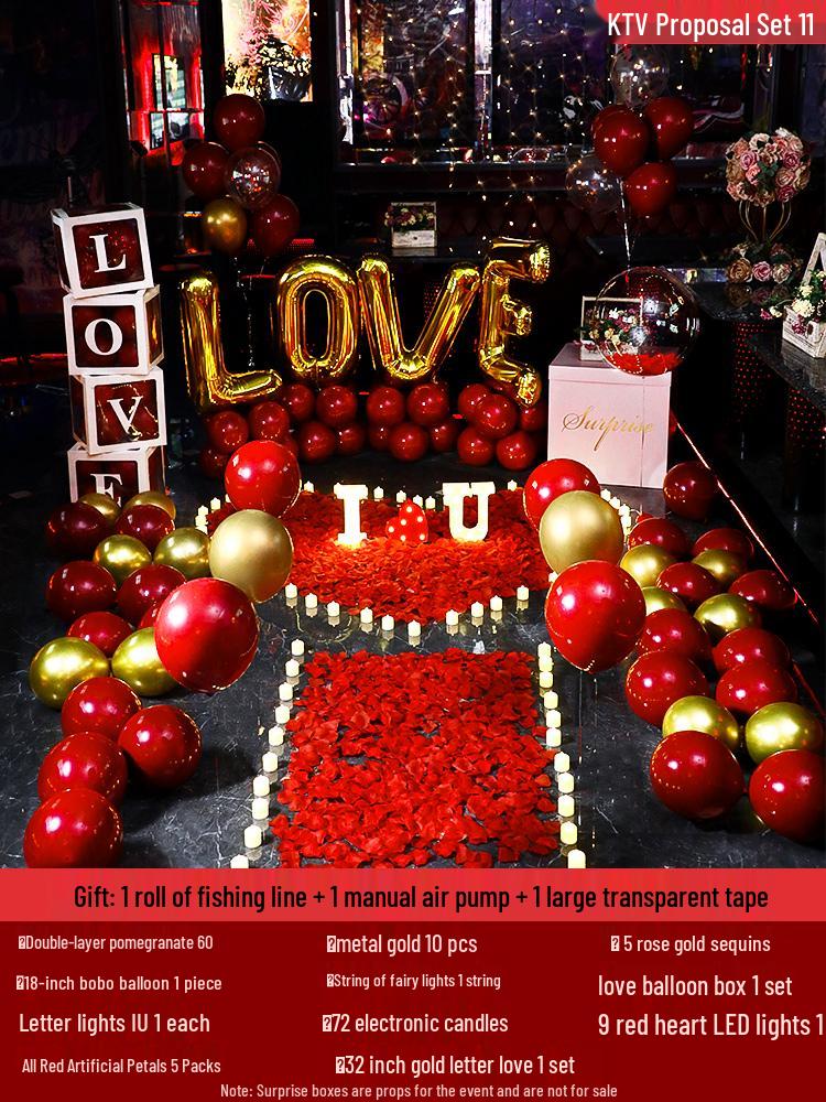 Romantic Indoor Proposal & Celebration Candle Decor Set