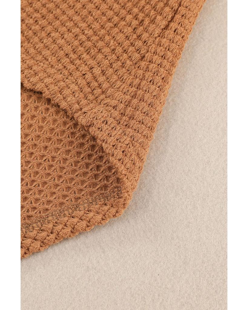 Azura Exchange Повседневная рубашка с вафельным узором на пуговицах