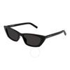 Солнцезащитные очки женские Saint Laurent Black Cat Eye Sl 277 009 52