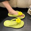 Cute Pinch-on Flip-flops Women's Summer Outer Wear New Year's New Soft-bottomed Wet Beach Cool Slippers