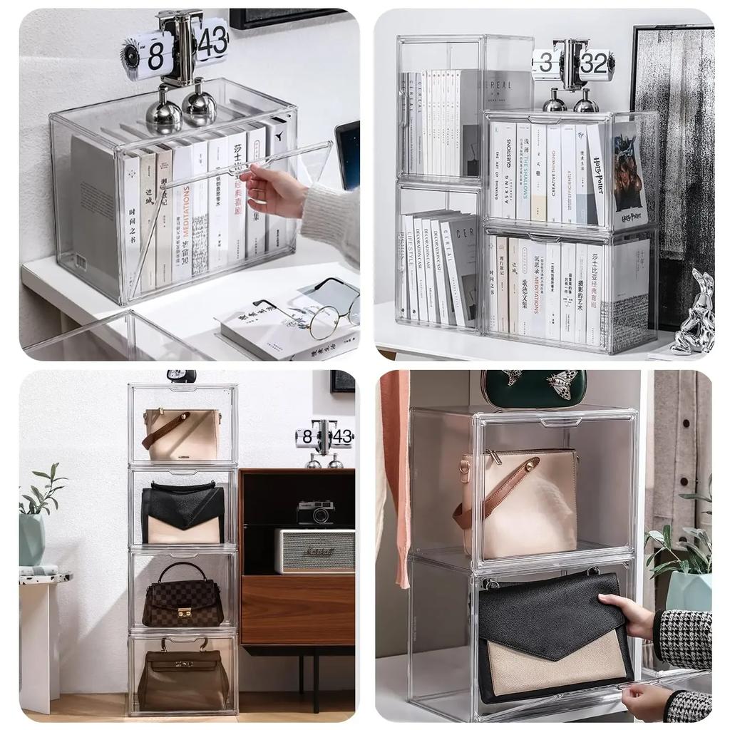 Новый Органайзер-Бокс для Хранения Большой Вместимости для Фигурок Акриловый Бокс Прозрачная Витрина для Блайнд Боксов для Демонстрации Сумок Пылезащитный
