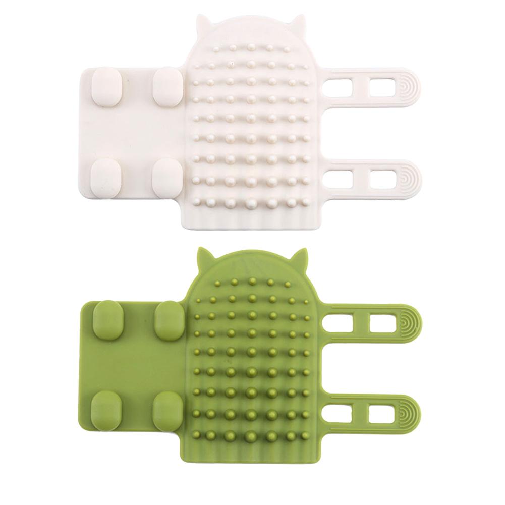 Pet Massage Brush Dog Cat Hair Removal Comb Self Cleaning Chair Silion Grooming Scratch Brush Wall Tool Rubbing Soft Cat Co D0J4