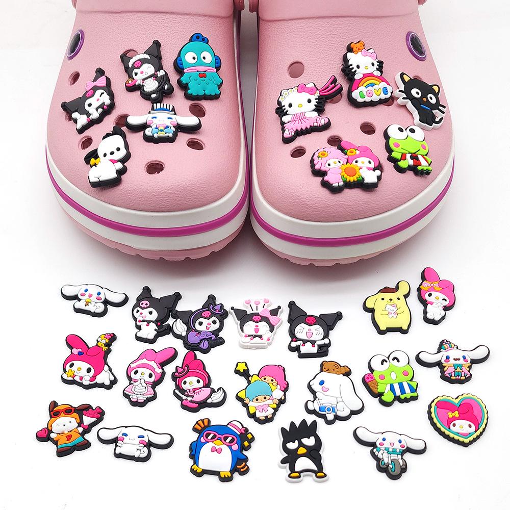Мягкие ПВХ-подвески для обуви Sanrio - Аниме-мультяшные аксессуары для Crocs