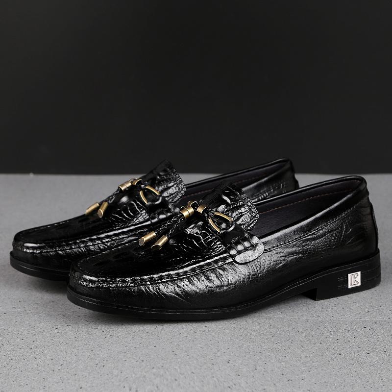 Мужские мокасины из натуральной кожи с крокодиловым узором, повседневные деловые туфли ручной работы, мягкие мокасины, роскошные туфли-лодочки