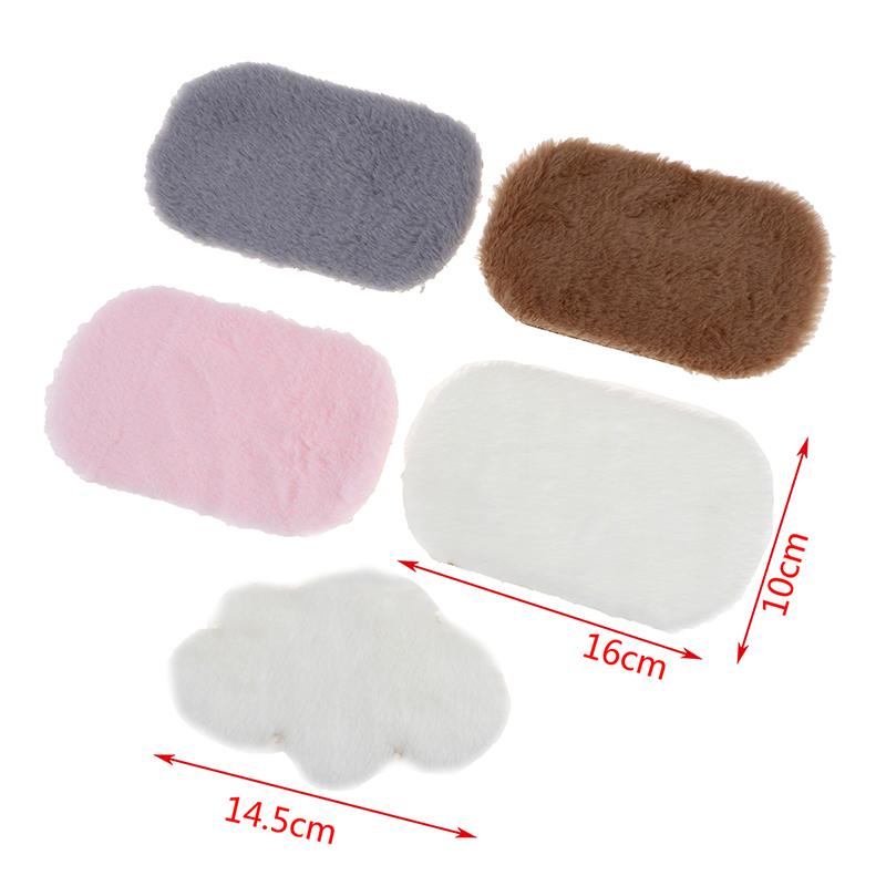 1Pcs/2Pcs Nail Photo Background MIni White/Grey/Pink Practice Cushion Foldable Hand Rest Pad Nail Equipment Soft Fur Nail Mat