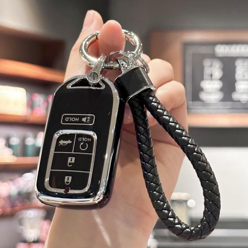 Чехол-брелок из ТПУ со шнурком для ключей для Honda Accord Civic CRV Pilot Ridgeline Odyssey Passport, интеллектуальная защита для удаленного ключа