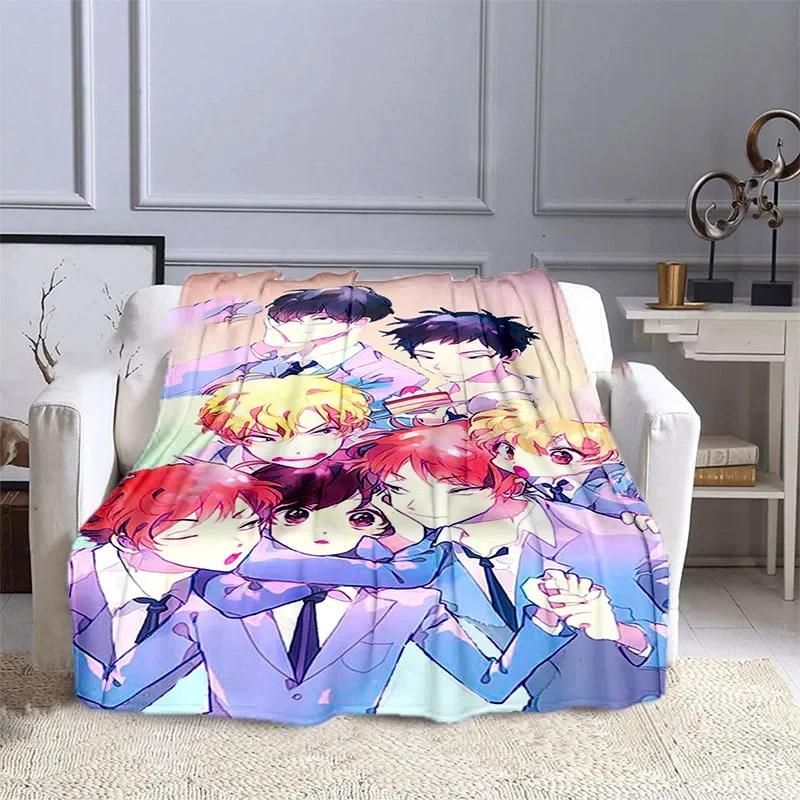 Ouran High School Host Club Anime Customized Blanket Plush Flannel Decoration Bed Home Throw Sofa Blanket Unisex Children Gifts