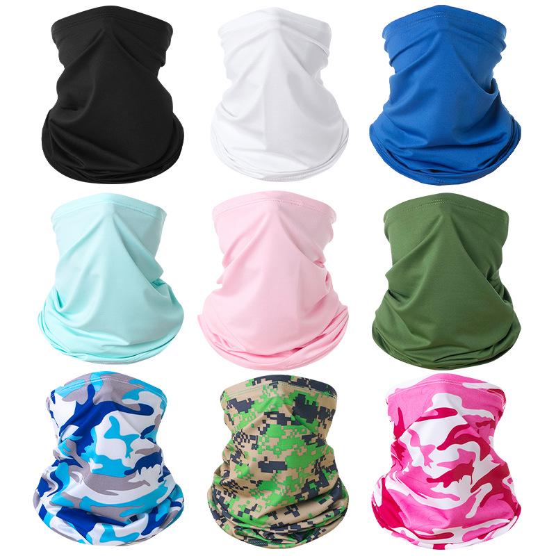 Summer Ice Silk Sunscreen Neck Gaiter: Breathable, Quick-Drying, Multifunctional Headscarf and Cycling Face Mask for Sun Protection