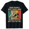 Some People Just Need A Hug Vintage BJJ Brazilian Jiu Jitsu Tshirts Men Casual Oversized 100 Cotton BJJ Streetwear T Shirt