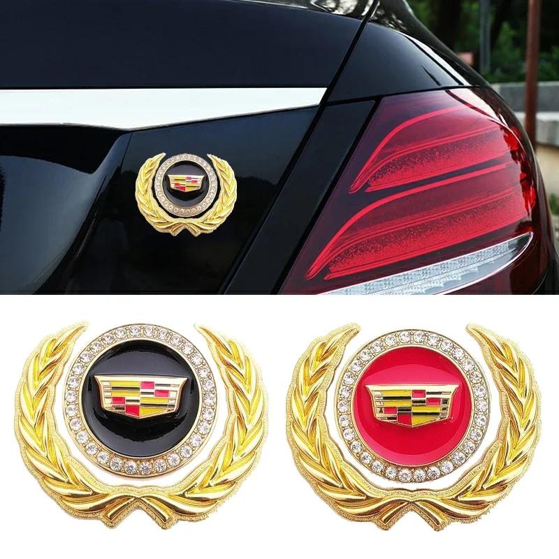 For Toyota Land Metal for Cadillac ATS BLS CT4 CT6 CTS ESCALADE STS XLR XT5 XTS SLS Car Body Side Window Ear of Wheat Emblem Sticker Accessories