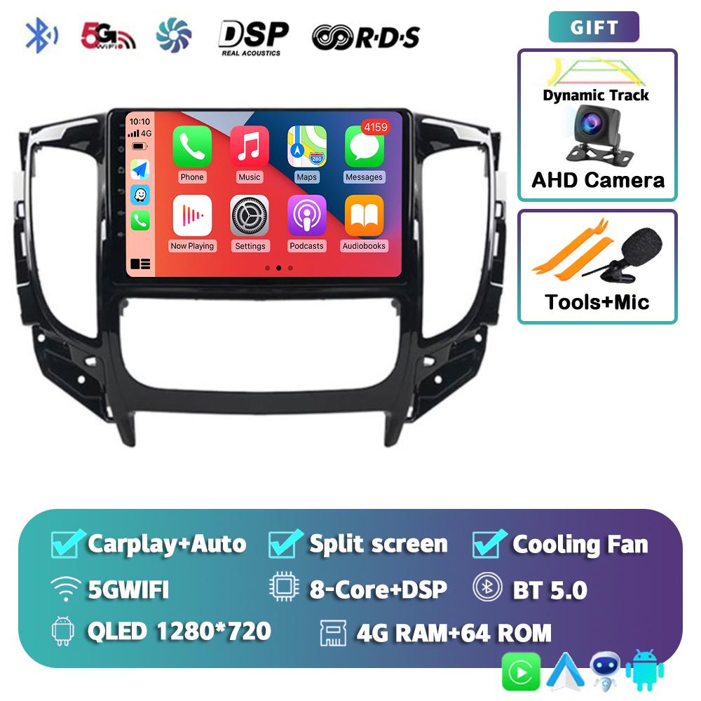 Android 14 Carplay автомобильное радио для Mitsubishi Pajero Sport 3 L200 5 Triton 3 2015 2016 2017 2018 2019 мультимедийный видеоплеер GPS