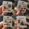 3pcs /Set Merry Christmas Brooches Christmas Socks Christmas Tree Elk Enamel Badge Small Brooch Women Fashion Party Jewelry Gifts