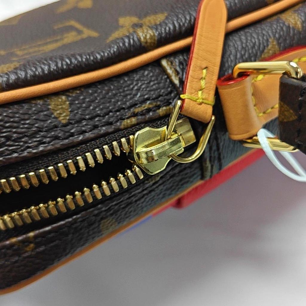 [Pre-Owned] Game On Paname Set Classic Monogram Large Colorful Heart Print Patchwork Floral Pattern Leather Clutch Crossbody Shou - Excellent #1JDZ76E