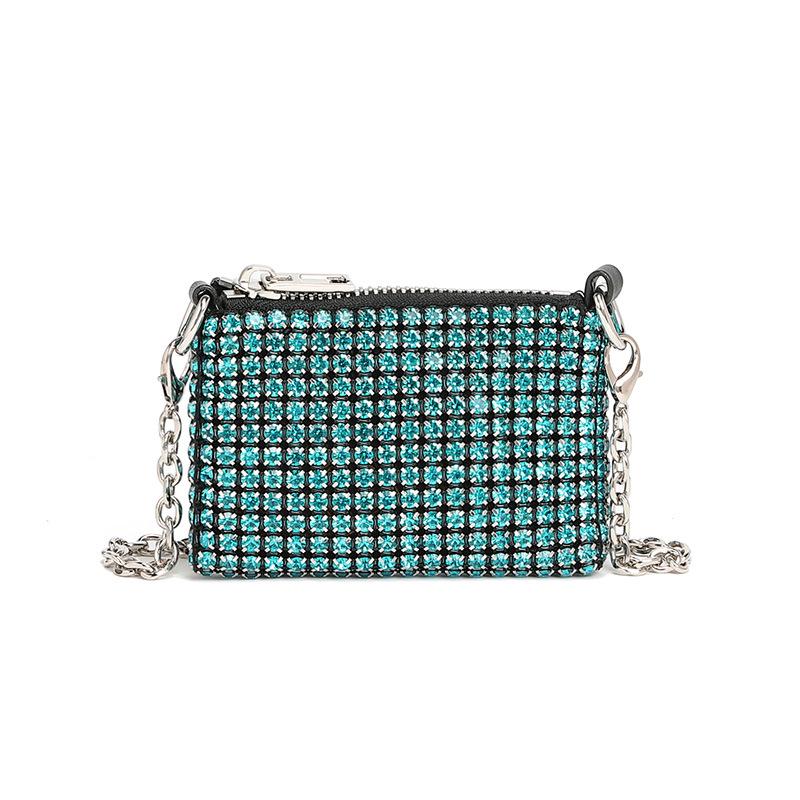 2025 Spring Fashion Rhinestone Chain Crossbody Lipstick Bag