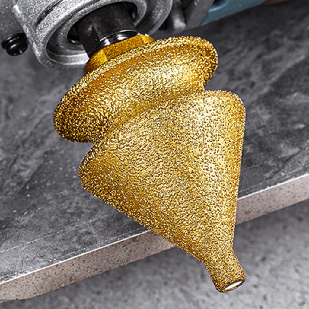 4 In 1 Stone Hole Enlarger Chamfer Bit for Ceramic Marble with M10 Thread for 100 Angles Grinder for Drilling Chamfering