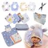 Baby Shower Gift Set for Boys and Baby Bath and Cotton Supervised by Nursery Teachers HHealthyLife Girls Towel, Swaddle, Sleeper, 12-Piece Set, 100%