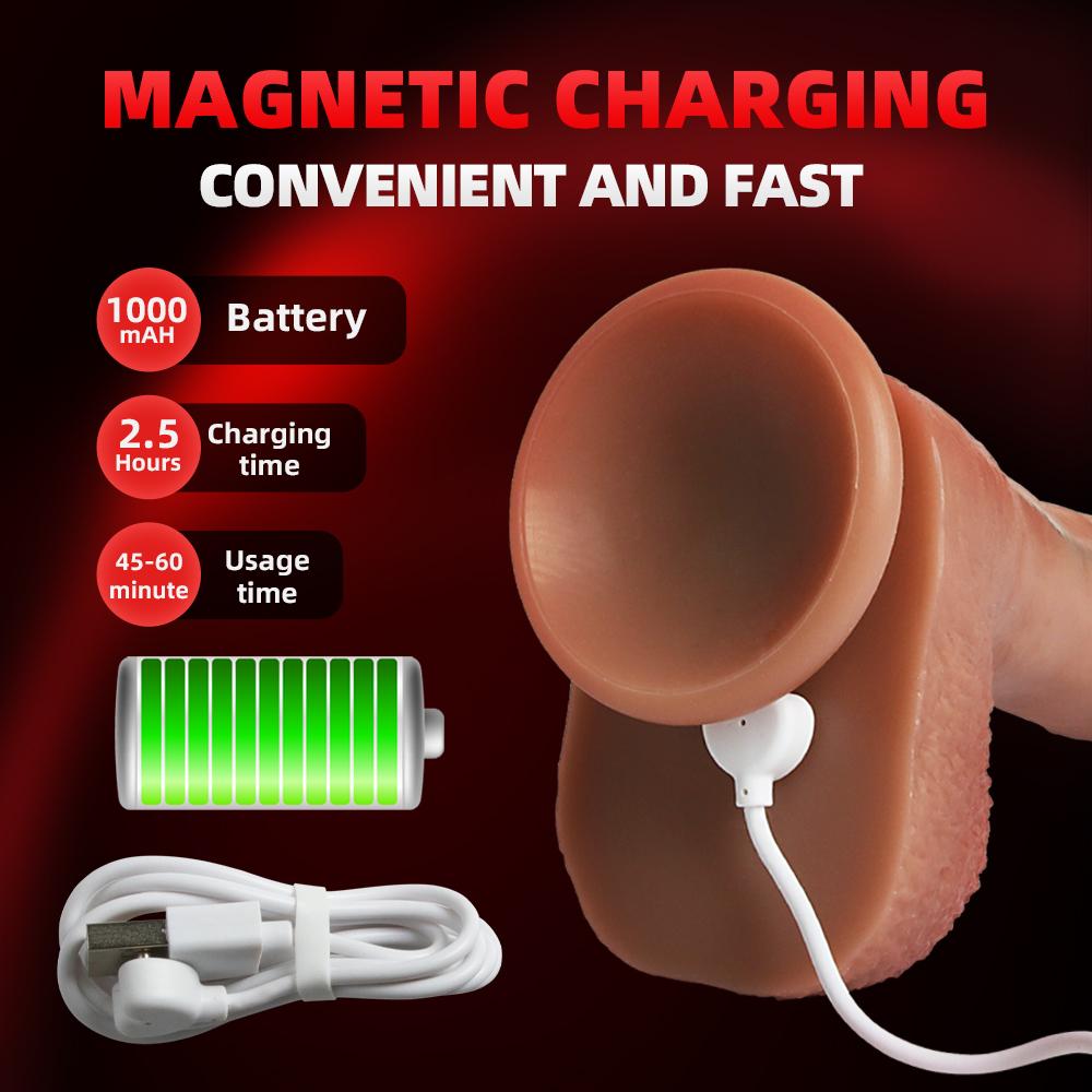 Длинный Реалистичный Дилдо Вибратор Пенис Телескопический Свинг Подогрев Силиконовый Дилдо Женский Сексуальный Для Взрослых Вибратор с Пультом Дистанционного Управления для Женщин