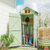 Garden Storage Cabinet, Wooden, Garden Shed, Shelves, 77 x 54.2 x 179 cm, Green