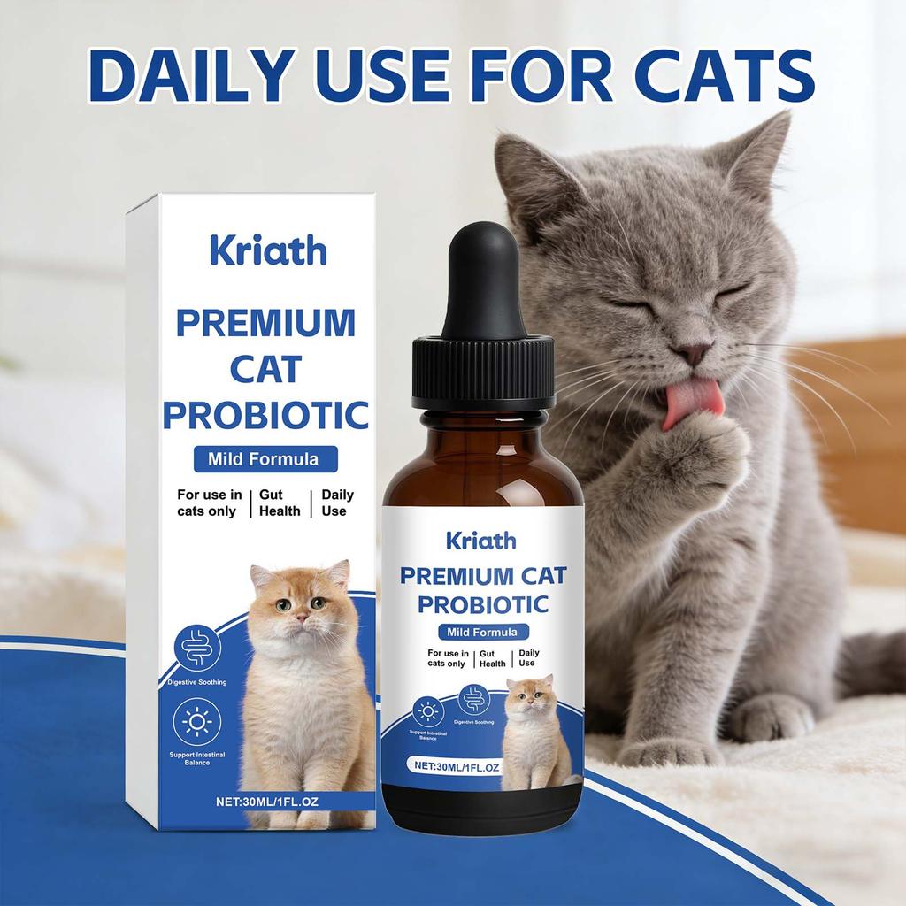 Premium Cat Probiotic Promote Digestion Soothing Support Intestinal Balance Maintains Healthy Gut Microbiota Cat Probiotic Drops
