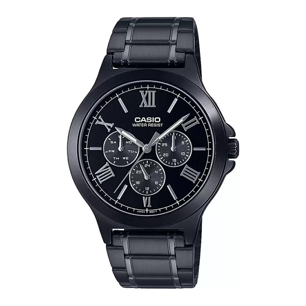 Аналоговые черные мужские часы, Black Analog Men's Watch, Casio