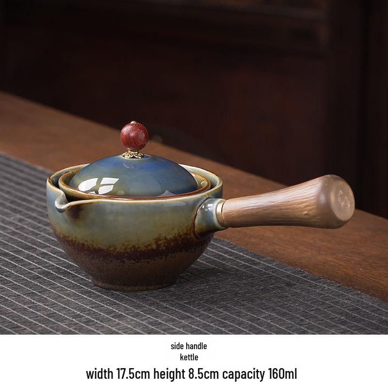 Портативный керамический дорожный чайный набор с автоматическим заварником для чая Кунг-фу - Бизнес-подарок