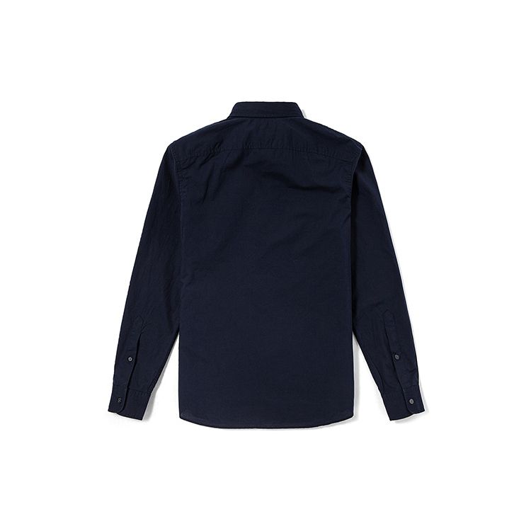 Timberland Рубашка приталенного кроя с длинным рукавом и вышитым логотипом, мужские рубашки темно-синего цвета A2ERT-433