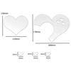 1 Set Heart Shape Acrylic Mirror Stickers Adhesive Removable Wall Stickers Solid Color Home Decoration