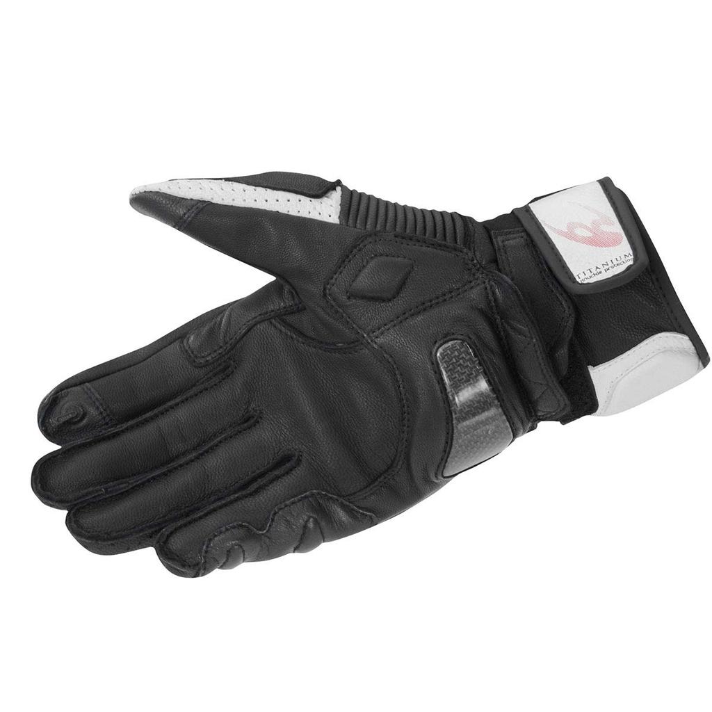 Мотоциклетные перчатки, титановые спортивные перчатки M 12970, натуральная кожа, карбоновый эластичный материал, титан для осени [Komine] белые/черные GK-236 весна,