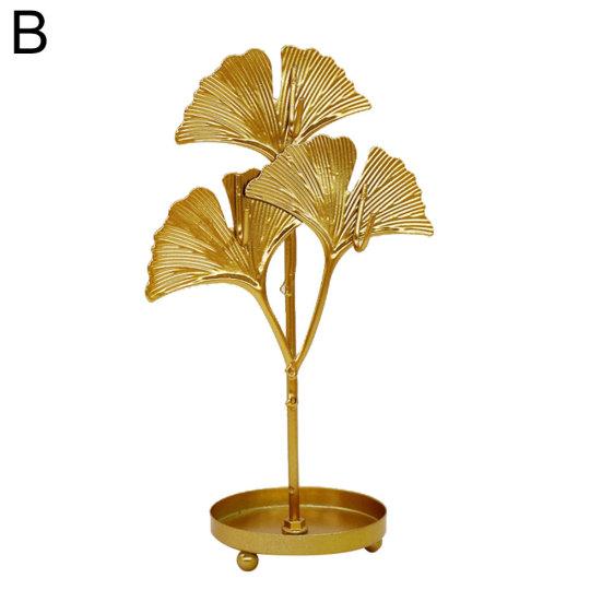 Leaf Shape Iron Jewelry Display Rack Stand Earrings Necklace Bracelet Organizer