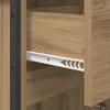 Bathroom Cabinet with Door Rustic Oak Finish 40 x 30 x 100 cm