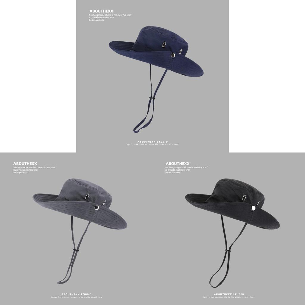 Fisherman Hat Summer Sun Protection Wide Brim Adjustable For Men Women