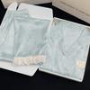 Женская пижама из ледяного шелка - Летний милый дизайн с медведем, Мультяшный стиль, Короткий рукав, Длинные брюки, Ощущение высокого класса, Домашняя одежда