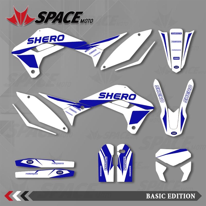 SPACE MOTO For 17-23 SHERCO SE SEF Graphics Background Decals Stickers Motorcycle