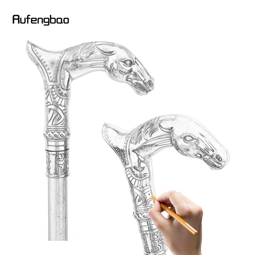 Голова лошади, модная трость с изображением животного, декоративная трость для косплея, винтажная вечерние модная трость для ходьбы, 93 см