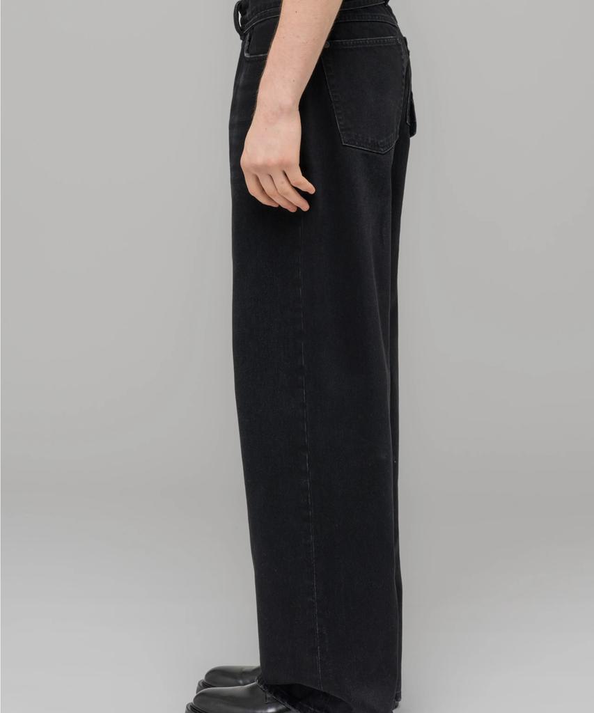 032Ssi (U) Down To Earth Wide Leg Jeans Washed Black